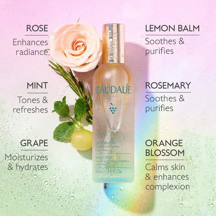 Caudalie Beauty Elixir Face Mist for Smooth and Glowy Skin 30 ml