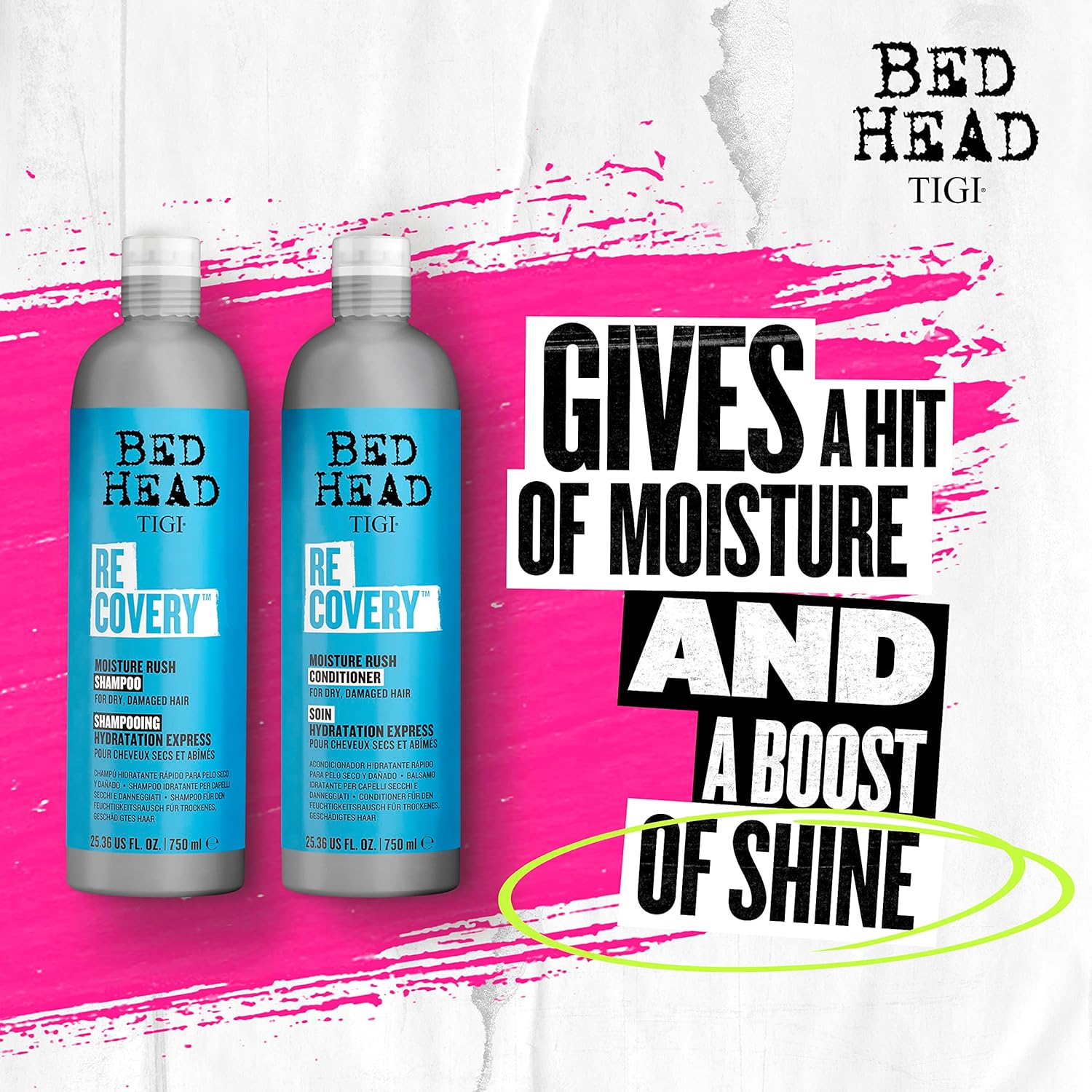 Tigi Bed-Head Recovery for Dry Hair Shampoo and Conditioner Pack - 25.36 oz/750ml