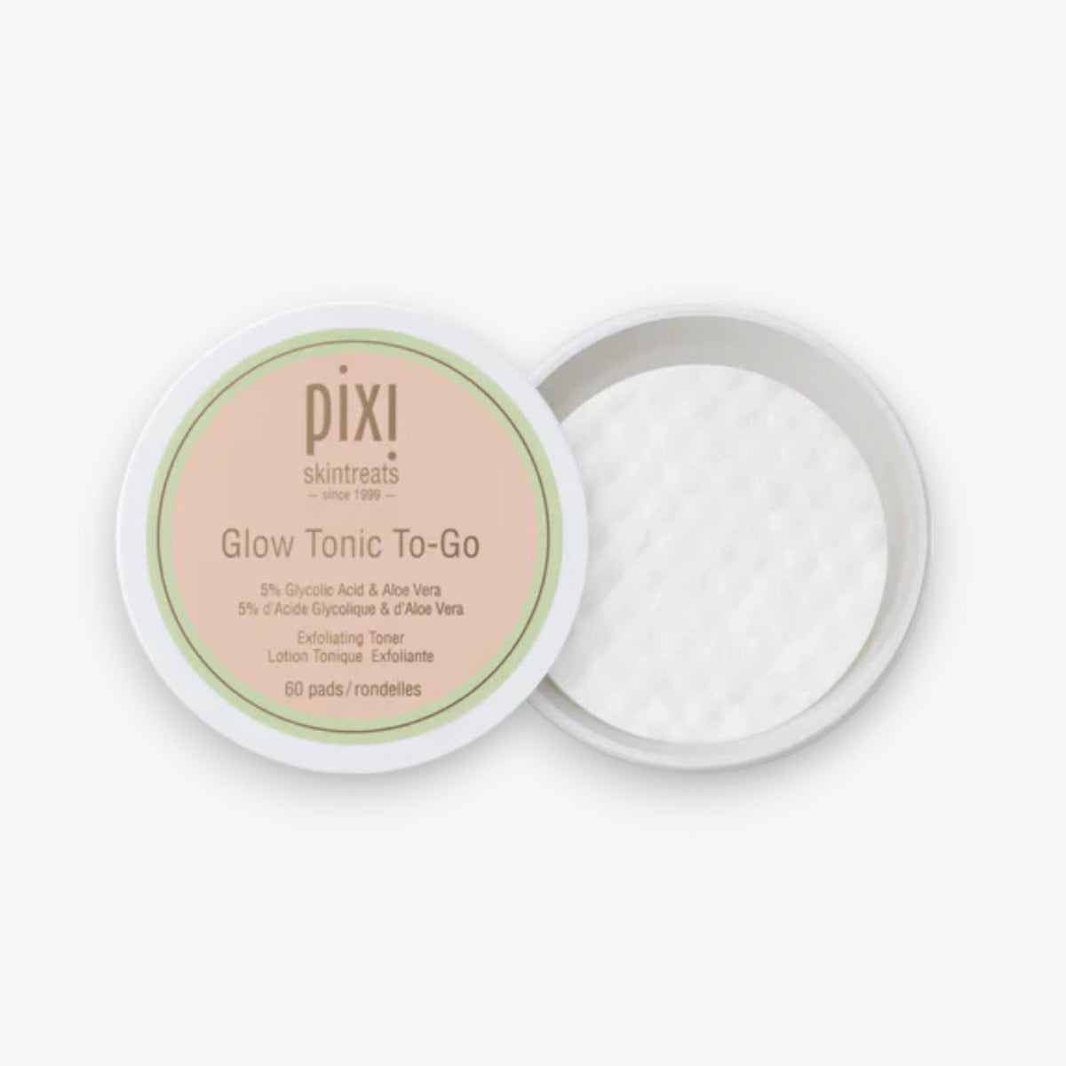 Pixi Glow Tonic To-Go Exfoliating Wipes with 60 pads