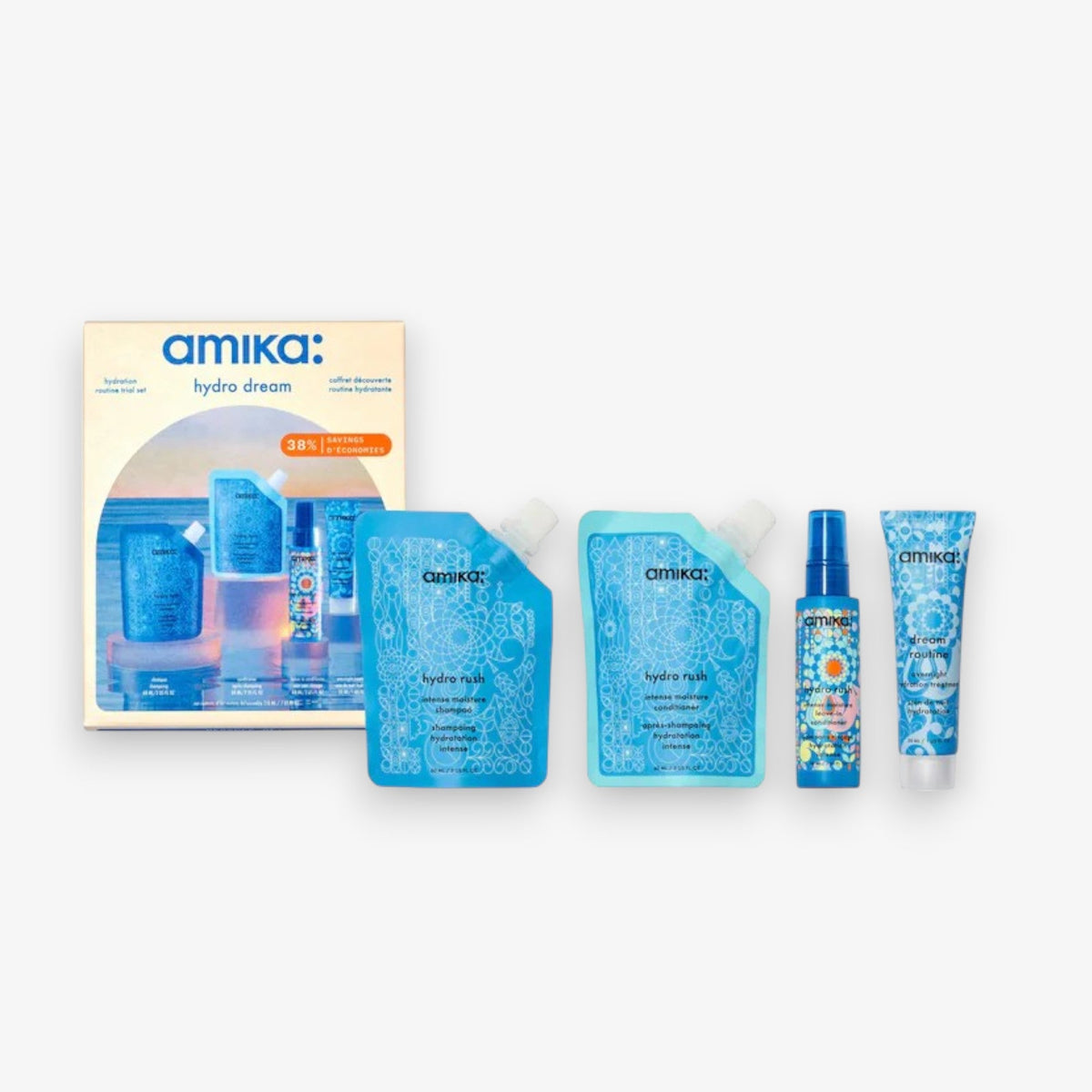 Amika Mini Hydro Rush Shampoo & Conditioner Set