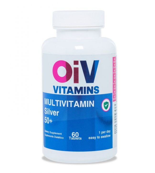 OIV Vitamins Multivitamin Silver 50+ Supplement. Vitamins A,E and C