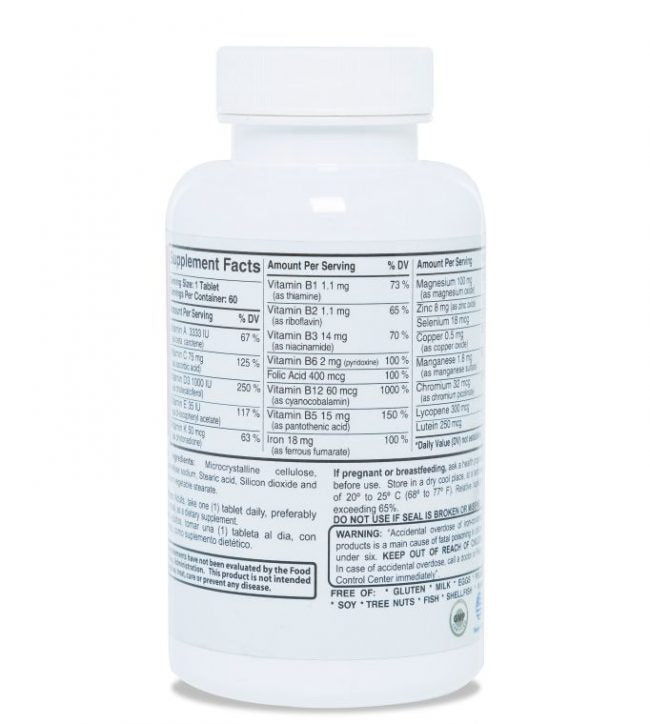 OIV Vitamins Multivitamin Silver 50+ Supplement. Vitamins A,E and C