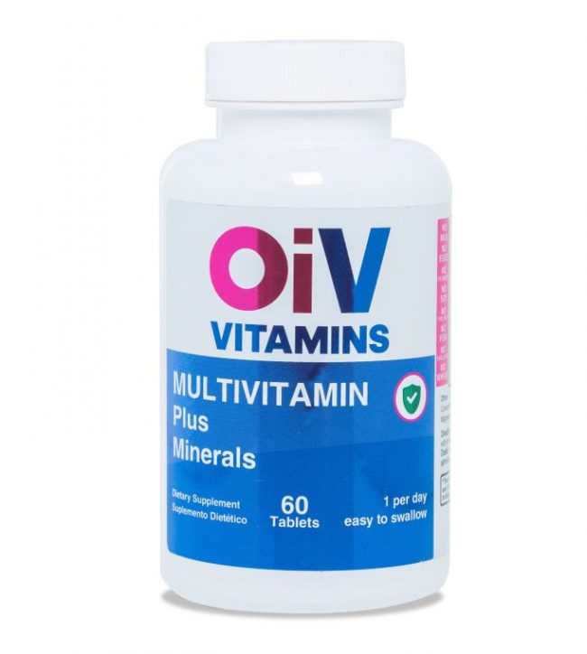 OIV Vitamins Multivitamin Plus Minerals Supplement. Vitamins B,E and C