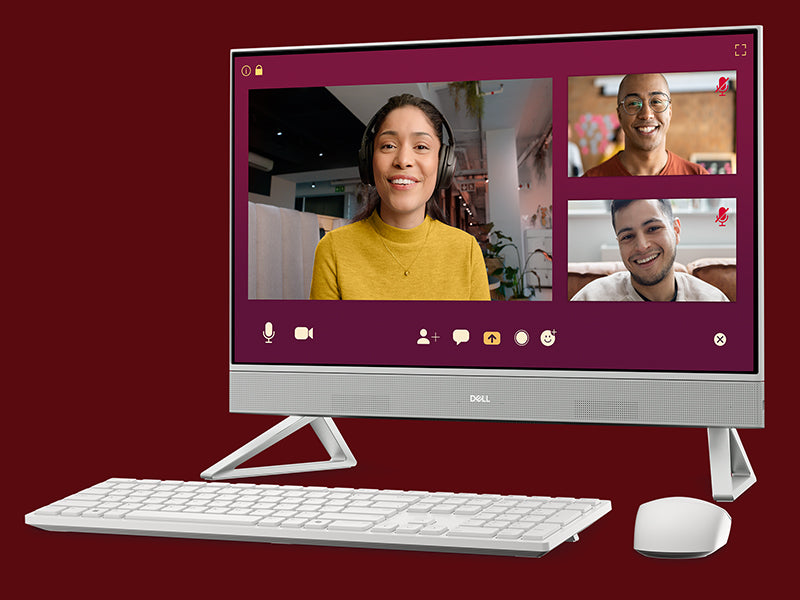 Dell 24250-7482WHT-PUS 24” All-in-One Desktop – Intel Core 7 150U, 16GB RAM, 512GB SSD, Full HD Touch Screen, Win 11