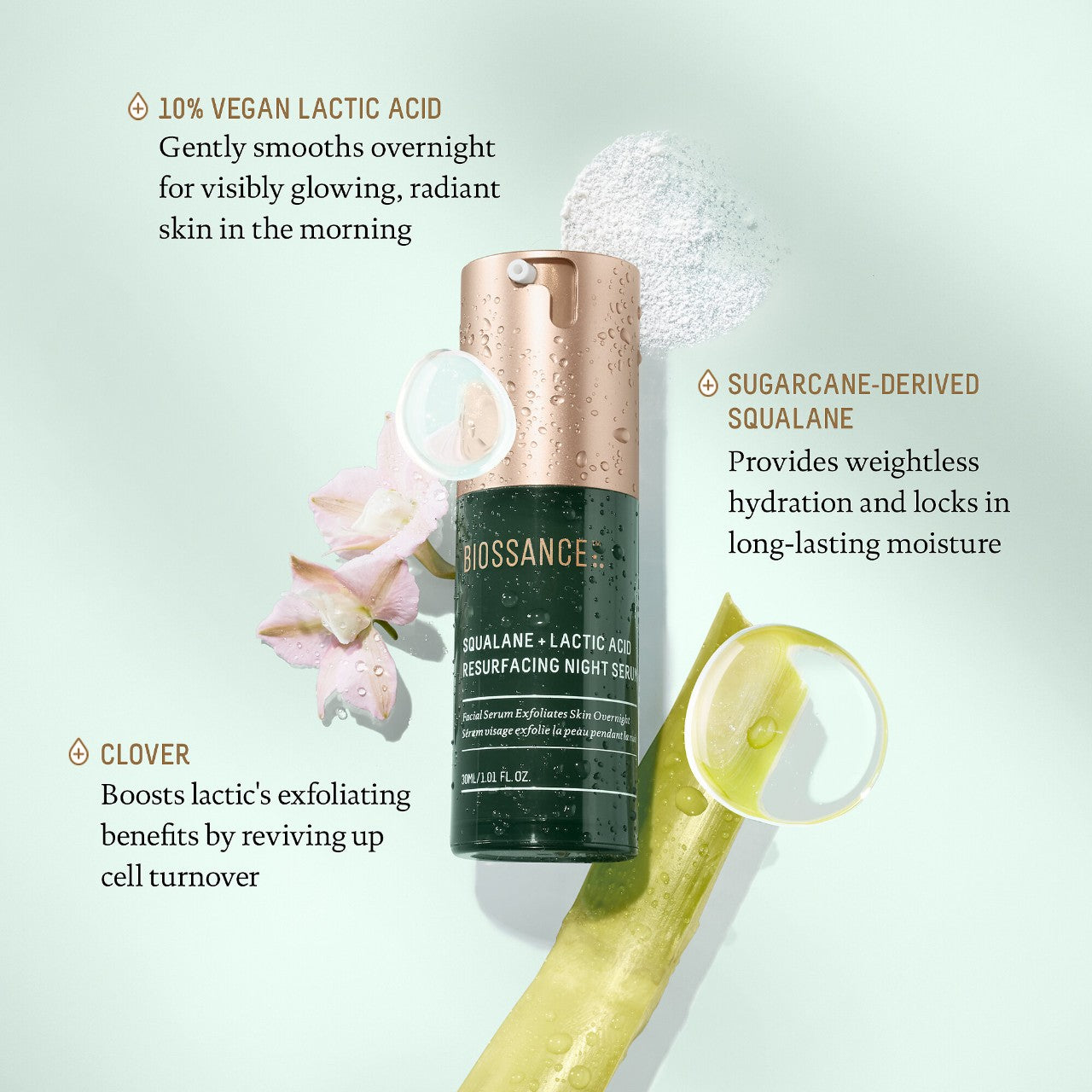 Biossance Resurfacing Serum 1.01 oz/30 mL
