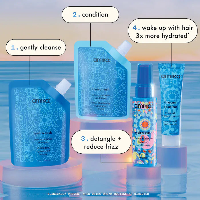Amika Mini Hydro Rush Shampoo & Conditioner Set