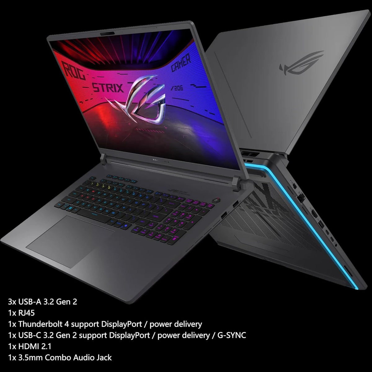 Asus ROG Strix G815LM-IS96 GAMING LAPTOP, Intel® Core™ Ultra 9 275HX, 32GB RAM Memory, 1TB SSD, NVIDIA® GeForce RTX™ 5060 8GB vRAM, 18" 2.5K 250Hz screen, Win 11