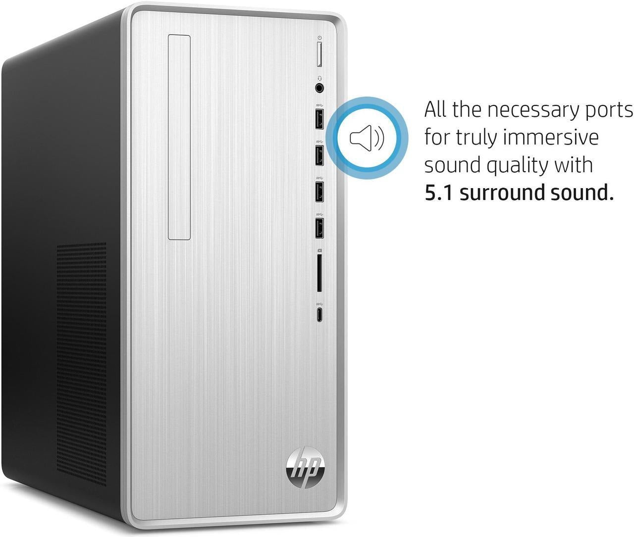 BRAND NEW HP Pavilion Desktop TP01-2137C, AMD Ryzen 5 5600G, 12GB DDR4, 256GB PCIe SSD + 2TB HDD, Windows 11 Home