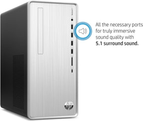 BRAND NEW HP Pavilion Desktop TP01-2137C, AMD Ryzen 5 5600G, 12GB DDR4, 256GB PCIe SSD + 2TB HDD, Windows 11 Home