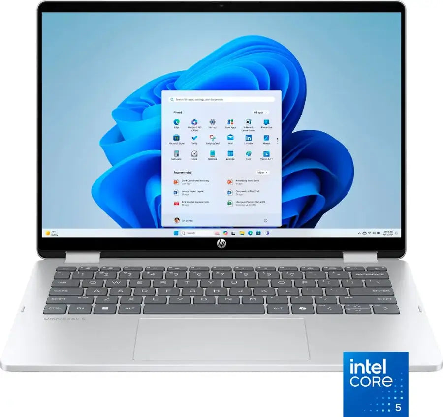 HP Omnibook 5 Flip 14-fp0013dx 2-in-1 Laptop – Intel Core 5-120U, 8GB RAM, 512GB SSD, 14” 2K Touchscreen, Windows 11