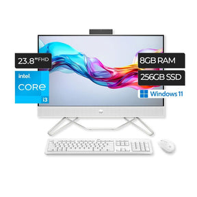 BRAND NEW HP 24-DF1000 All-in-One Desktop, Intel Core i3-1115G4, 8GB RAM, 256GB SSD, 23.8" FHD Display, Windows 10 Home (A14MHAA)