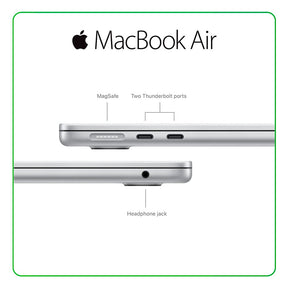 Apple MacBook AIR MRXQ3LL/A 2024, M3 Chip, 13.6"  8GB Unified Memory, 256GB SSD, Silver BRAND NEW