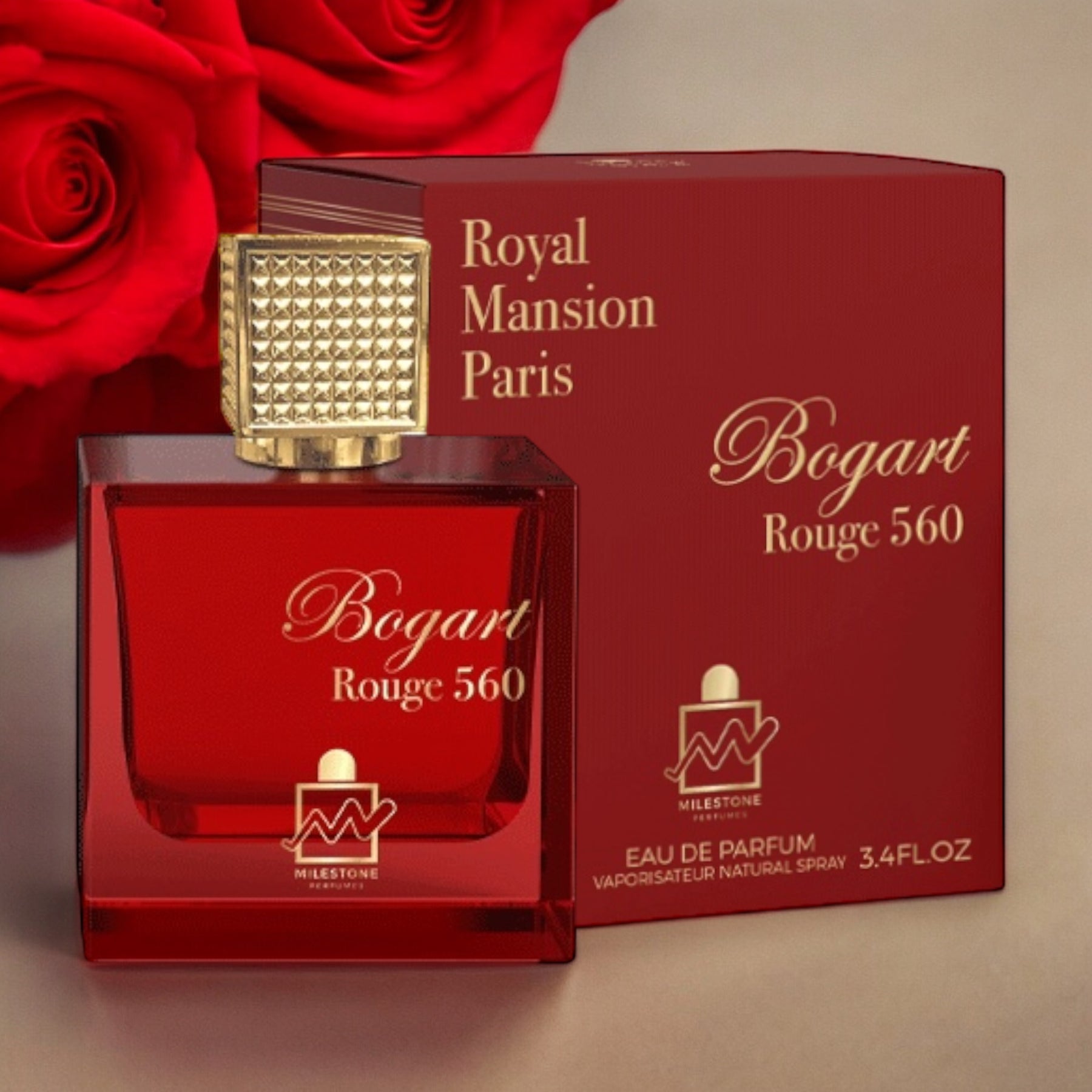 Bogart Rouge 560 by Milestone Perfumes Eau de Parfum for Women 3.4 oz