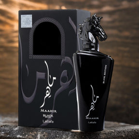 Maahir Black by Lattafa Eau de Parfum for Men 3.4 oz