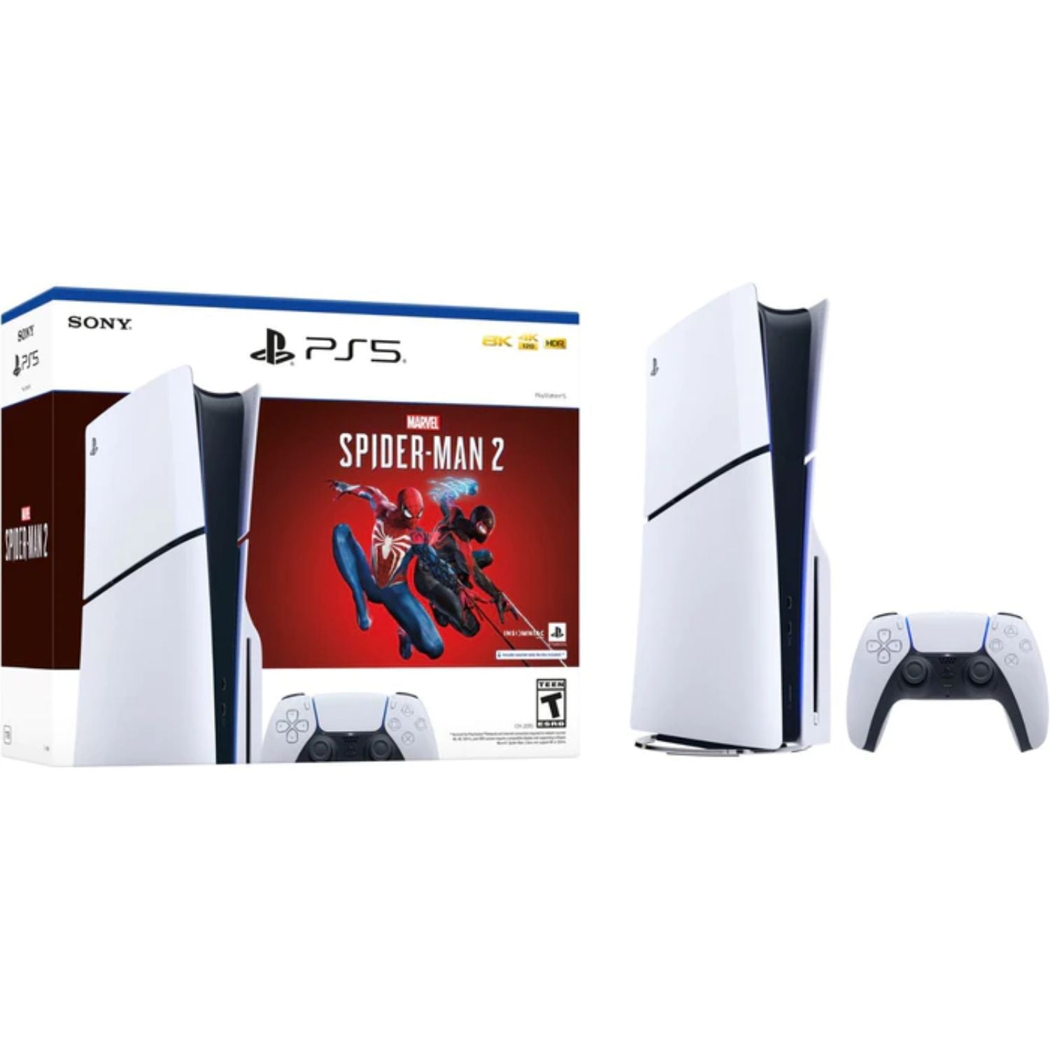 Sony PlayStation 5 Slim Console Marvel's Spider-Man 2 Bundle (Full Game Download Included)