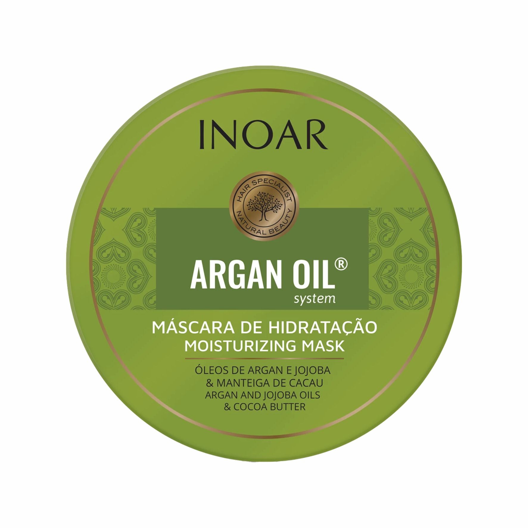 Inoar Argan Oil System Hair Mask Luxury Deep Conditioning for All Hair Types 250G/8.8Oz.