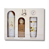 SET YARA Moi Collection Gift Set 3 pcs 3.4 Oz EDP + 1.7 Oz Hair Mist + 6.8 Oz Body Spray By Lattafa