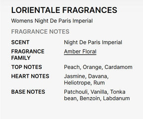 Night De Paris Imperial by L'orientale Fragrances (EDP) for Women  3.4 fl oz / 100 ml