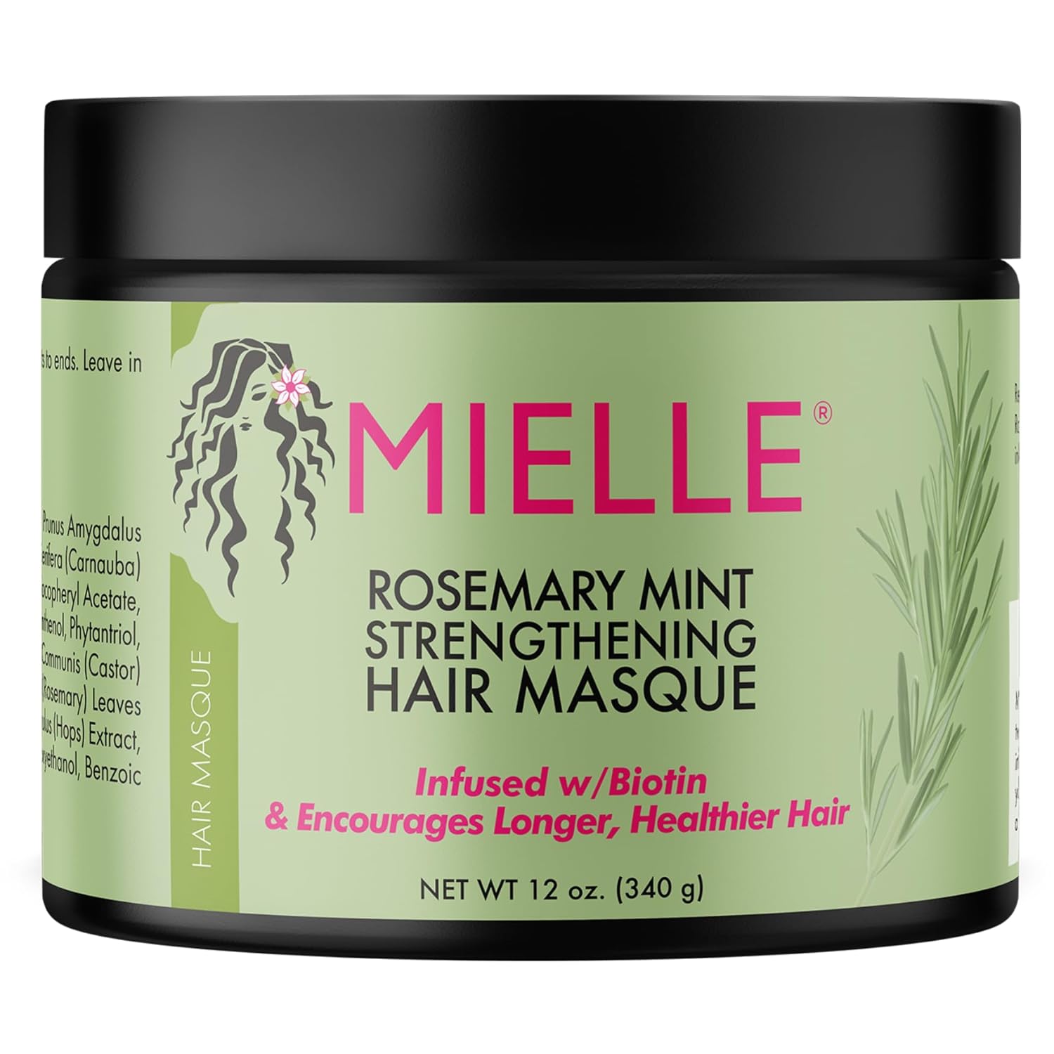 Strengthening Hair Mask with Mint and Rosemary 340g Mielle  