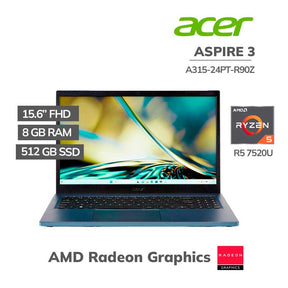 Acer Aspire 3 A315-24Pt-R90Z Gaming Laptop, AMD Ryzen 5 7520U, 8GB RAM, 512GB SSD, 15.6" FHD Touchscreen, Windows 11 (NX-KJZAA-001) BRAND NEW