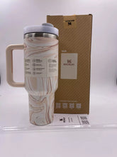 Stanley Quencher H2.0 FlowState Insulated Thermal Mug Rose Quartz Swirl