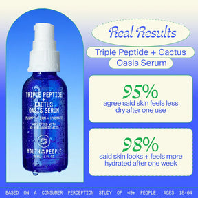 Triple Peptide Hydrating + Firming Oasis Serum with Hyaluronic Acid 1 oZ/ 30 mL