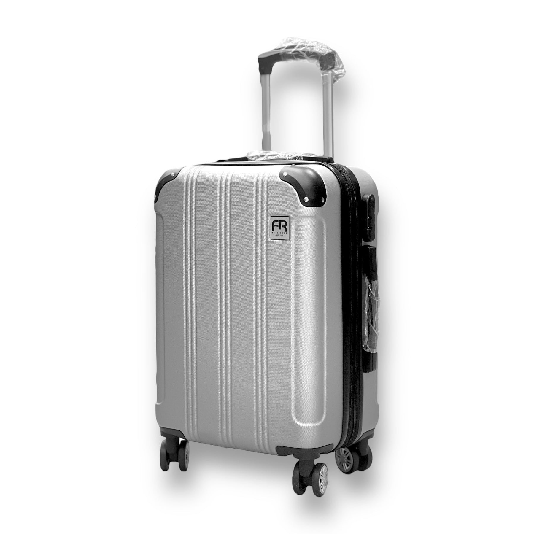 Fast Road Hardside Expandable Roller Luggage Silver, Carry-on 20 inch